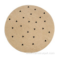 Eco-friendly Jute round baby child kids play mat